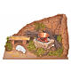 Nativity setting with flame effect fire and sheep 10x20x12cm s1