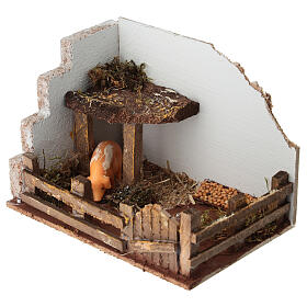 Nativity setting, pig corral 11x15x10cm