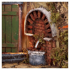 Neapolitan nativity setting, village, 1700 style with arch