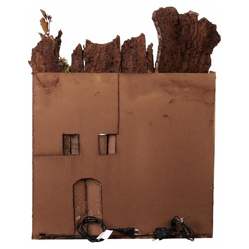 Neapolitan nativity setting, village, 1700 style with arch 5