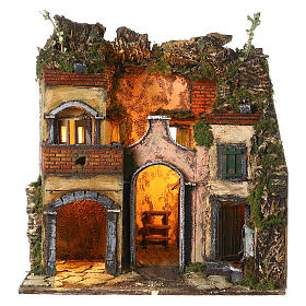 Borgo presepe napoletano stile 700 con arcata
