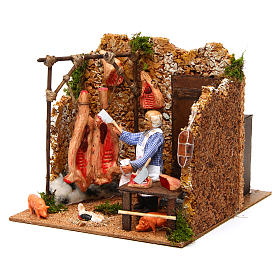 Crèche Napolitaine: Bucheron double animation crèche Napolitaine 10cm