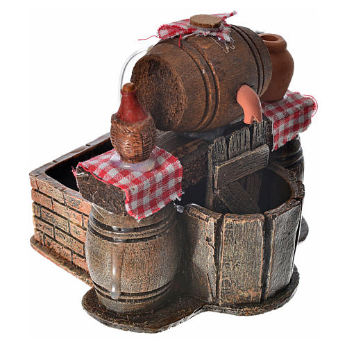 Keller mit Fass und Pumpe Wasser Krippe 9x12x10 2