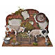 Moving neapolitan nativity setting, cows at the manger 10cm s1