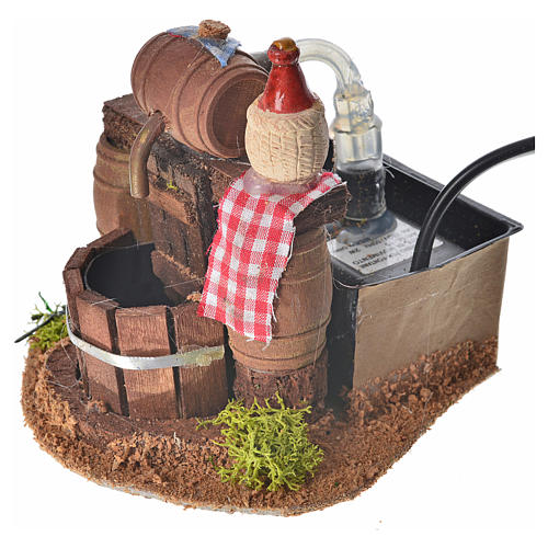 Cantina con botte ambientazione con pompa acqua 8x11x9 3