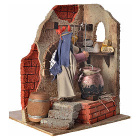 Polentamacher mit Bewegung neapolitanische Krippe 10 cm