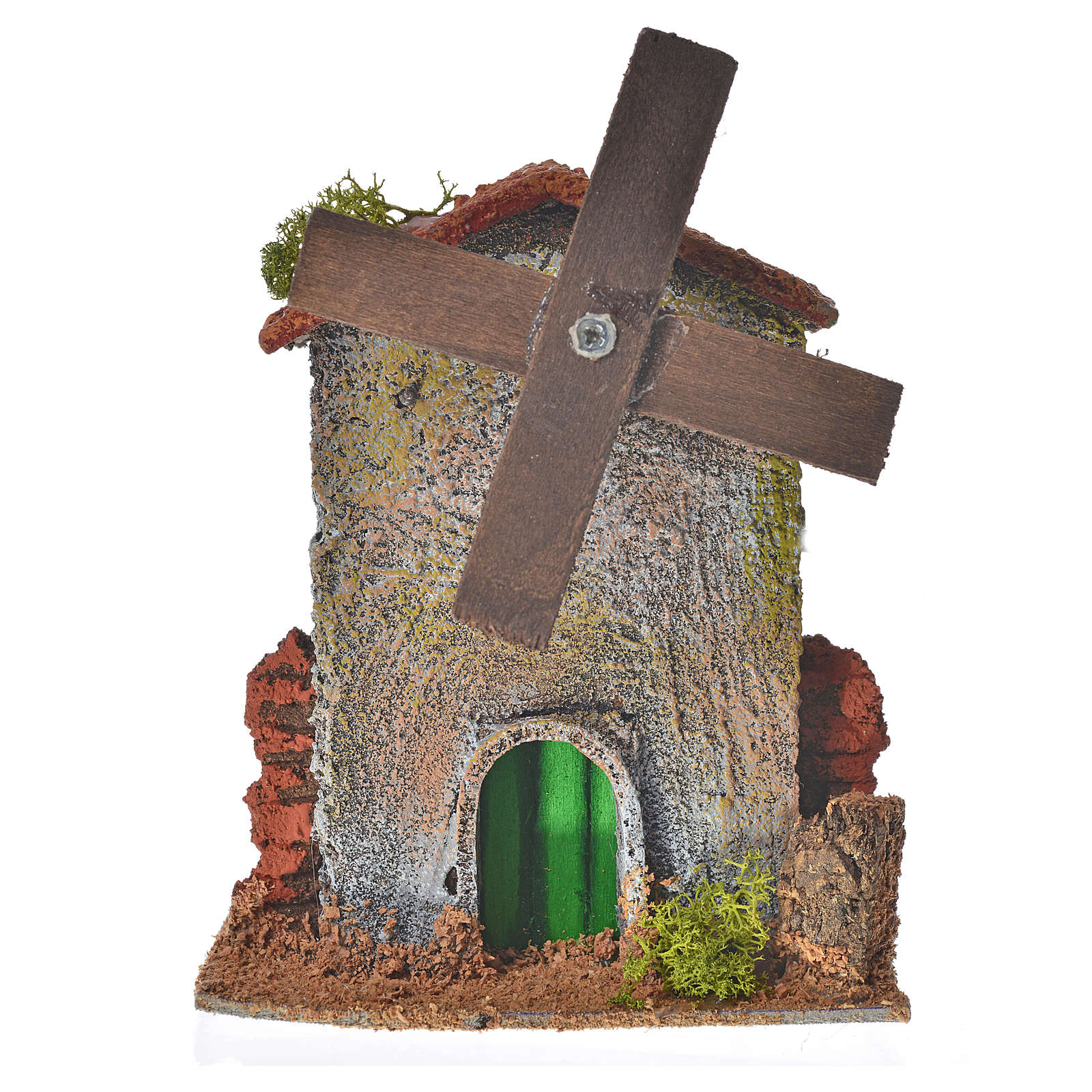 Molino de viento madera y corcho 12 x 10 x 6 cm. | venta online en HOLYART