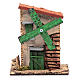 Moulin à vent toit irrégulier 12x10x6 cm bois et liège s1