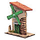 Moulin à vent toit irrégulier 12x10x6 cm bois et liège s2