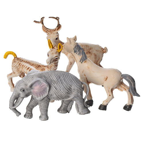 Set 4 animaux miniature pour crèche 10 cm 3