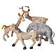 Set 4 animaux miniature pour crèche 10 cm s2
