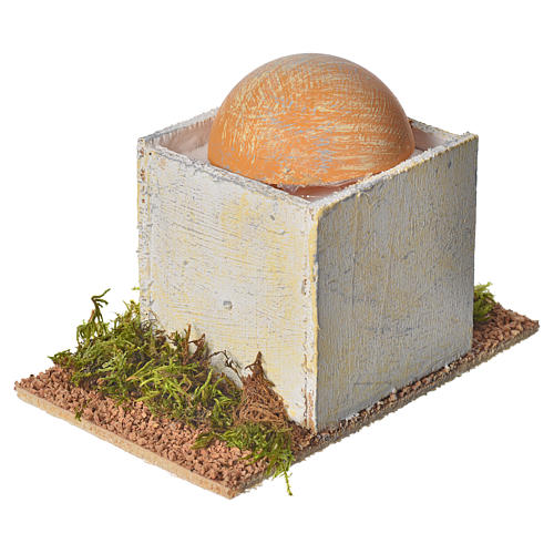 Casita árabe con cúpula de madera para belén 8x14x9 cm 2