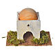 Casita árabe con cúpula de madera para belén 8x14x9 cm s1