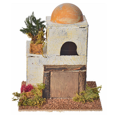 Casa araba in legno per presepe 18x15x15 cm 1