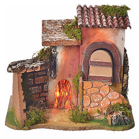 Häuser, Szenen und Geschäfte für Krippe: Arabisches Haus Holz für Krippe 18x15x15cm