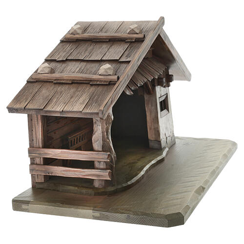 Cabaña para belén Valgardena madera pintada 6