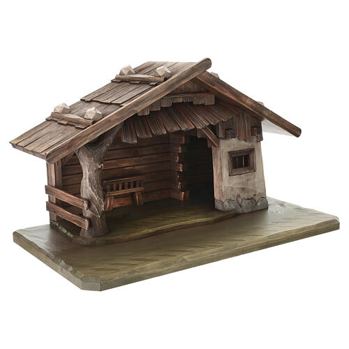 Capanna per presepe Valgardena legno dipinto 4