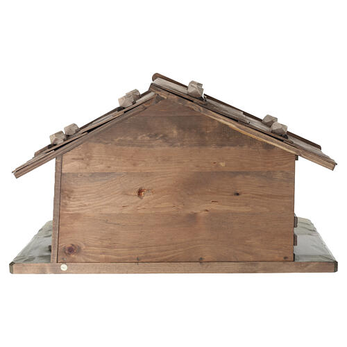 Stable for nativities in painted Valgardena wood 7