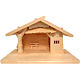 Stable for nativities in natural Valgardena wood s1
