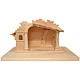 Nativity stable in natural Valgardena wood s1