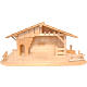 Capanna stile baita presepe Valgardena legno naturale s1