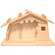 Nativity stable 10cm, natural Valgardena wood s1