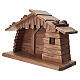 Cabaña madera pesebre Valgardena 10 cm patinada s3