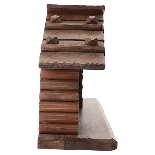 Stajenka drewno szopka Valgardena 10 cm patynowana 6