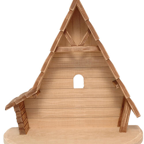 Cabana para figuras do presépio de altura média 10-15 cm, madeira patinada Val Gardena 1