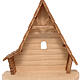 Cabana para figuras do presépio de altura média 10-15 cm, madeira patinada Val Gardena s1