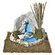Pond in plaster with geese for nativities 12x15x14cm s1