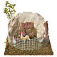 Nativity Scene hen house in plaster on wooden base 11x16x15 s1