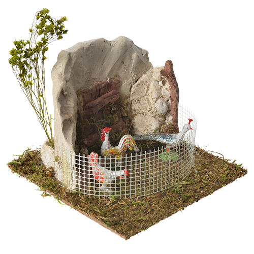 Gallinero en yeso sobre base madera 11x16x15 2