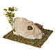 Pigsty in plaster with wooden base for nativities 10x16x13cm s3