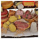 Nativity accessory, cured meat stall in wax 22x16.5x8cm s6