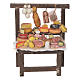 Nativity accessory, cured meat stall in wax 22x16.5x8cm s1