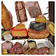 Nativity accessory, cured meat stall in wax 22x16.5x8cm s5