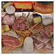 Nativity accessory, cured meat stall in wax 22x16.5x8cm s7