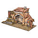 Inn house for nativities with 2 ovens and fountain 27x50x13cm s3
