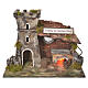 Inn house for nativities with flame effect oven 24.5x33x18cm s5