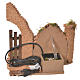 Nativity fountain with electric pump and half arch 23.5x24x21cm s4