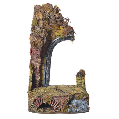Nativity temple with arch measuring 20x20x40cm 1