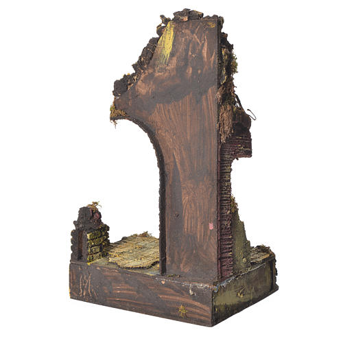 Nativity temple with arch measuring 20x20x40cm 3