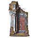 Temple with brown door for nativities, 20x20x40cm s1