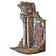 Temple with brown door for nativities, 20x20x40cm s2