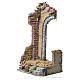 Antique temple with half arch for nativities, 30x15x12cm s2