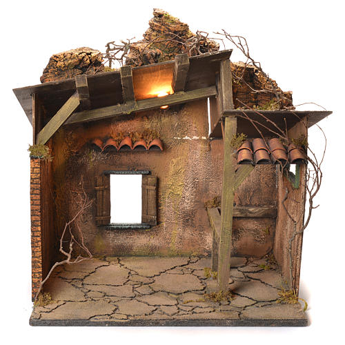 Stalla presepe Napoli 55x50x40 1