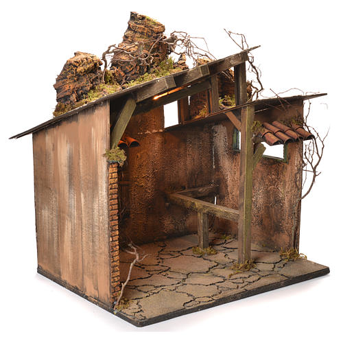 Stalla presepe Napoli 55x50x40 2