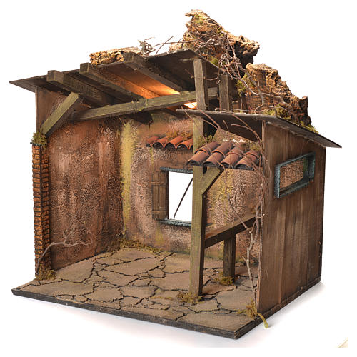 Stalla presepe Napoli 55x50x40 3