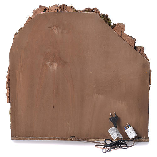 Neapolitan Nativity 60x55x45cm Village and fountain for 10cm 4